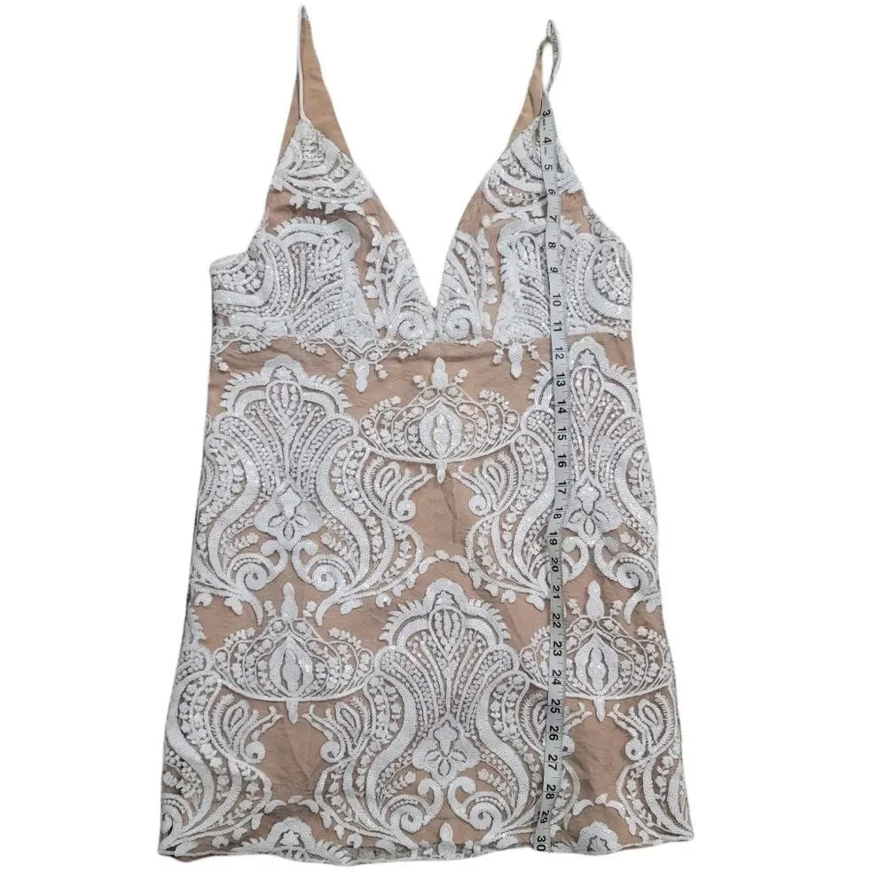 Free People Night Shimmer Minidress in Ivory - Picture 11 of 13
